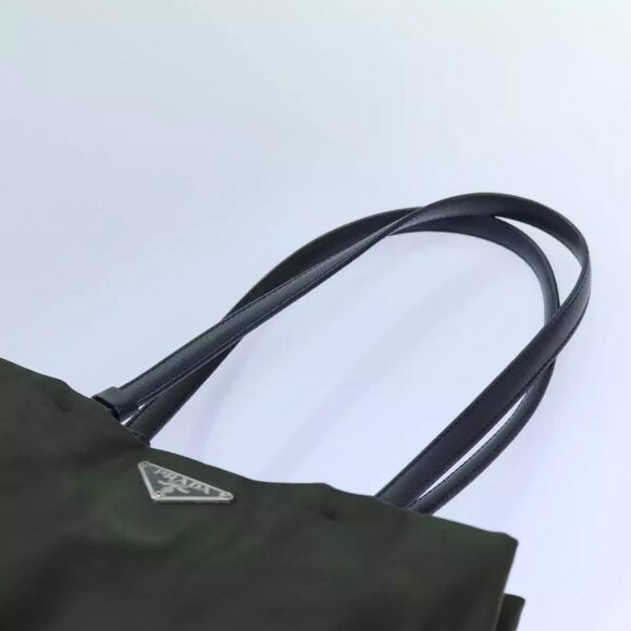PRADA Hand Bag Nylon Khaki - Picture 15 of 16